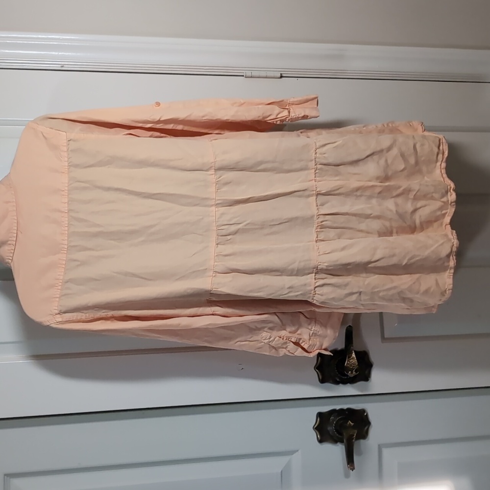 Velvet Heart Bree Roll Tab Tiered Flowy Babydoll Dress 100% Tencil Peach Small - Picture 7 of 15